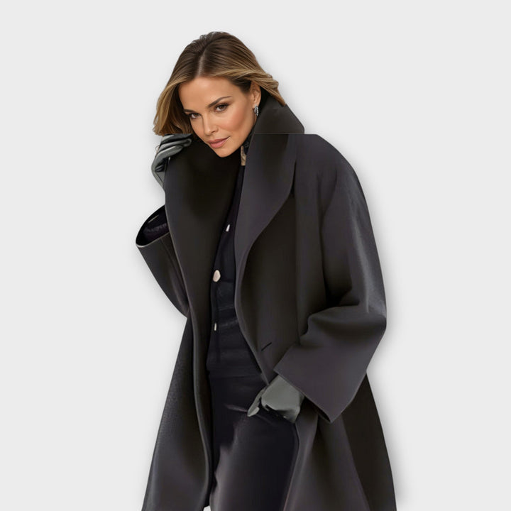 Vivienne | Women's Oversized Wide-Lapel Drop-Shoulder Midi Coat