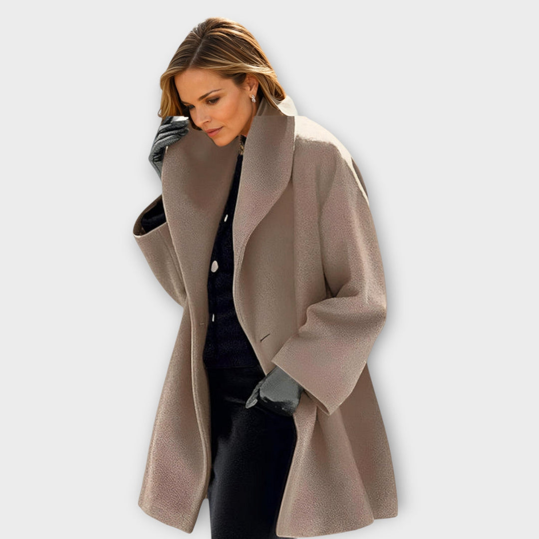Vivienne | Women's Oversized Wide-Lapel Drop-Shoulder Midi Coat