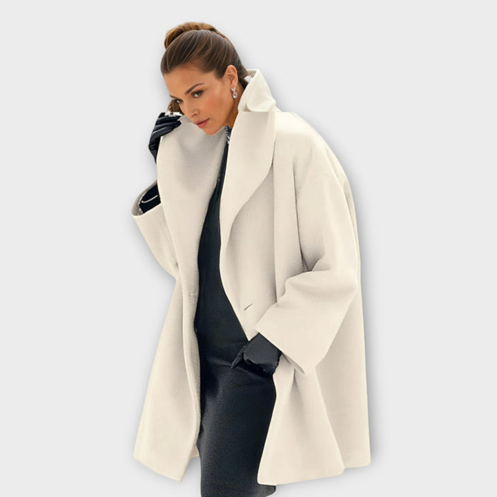 Vivienne | Women's Oversized Wide-Lapel Drop-Shoulder Midi Coat