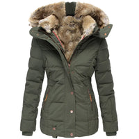 Adeline | Women's Fur Hood Belted Winter Jacket