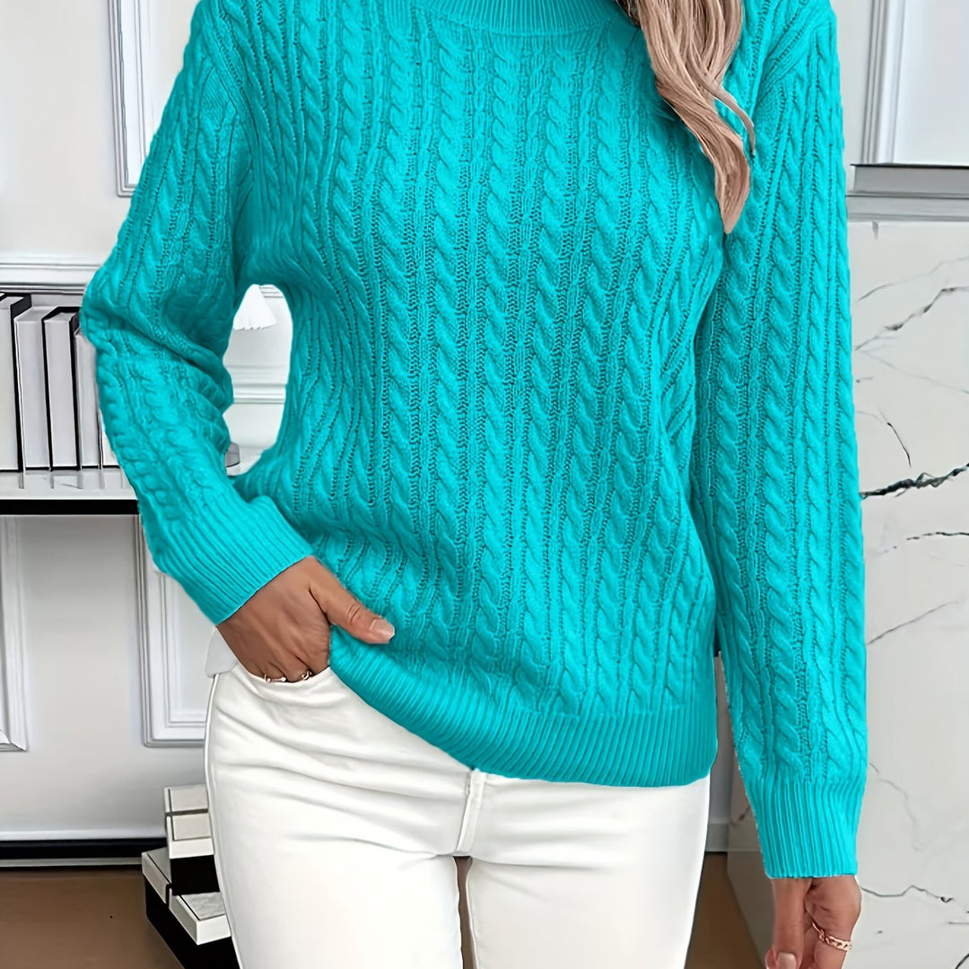 Fenwick | Women's Cable-Knit Round Neck Sweater