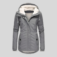 Camille | Women's Hooded Sherpa Lined Winter Jacket