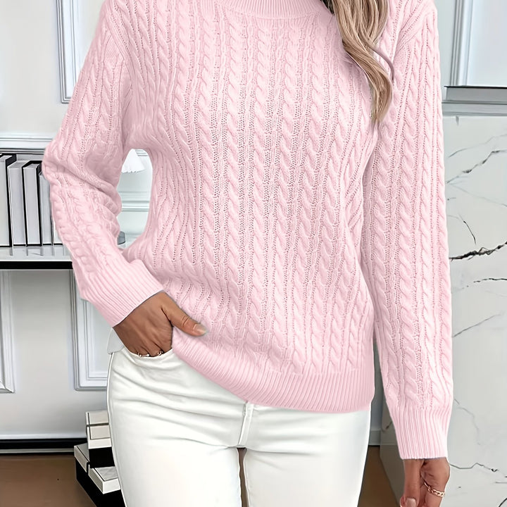 Fenwick | Women's Cable-Knit Round Neck Sweater