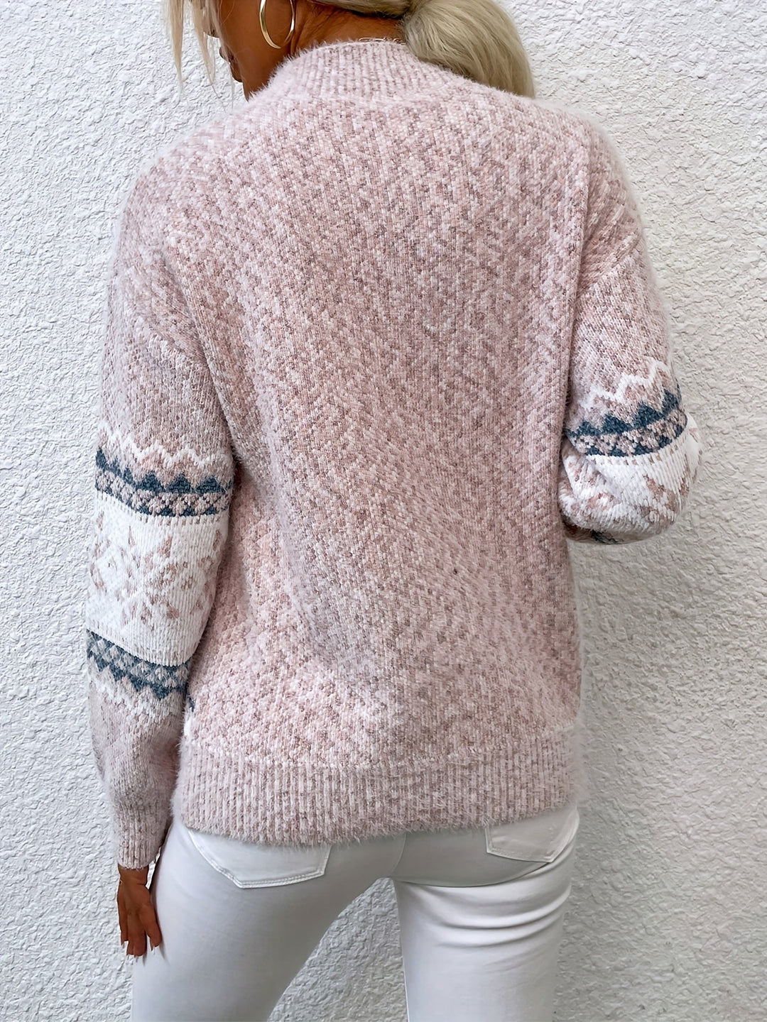 Sabine | Women's Fair Isle Mock Neck Sweater