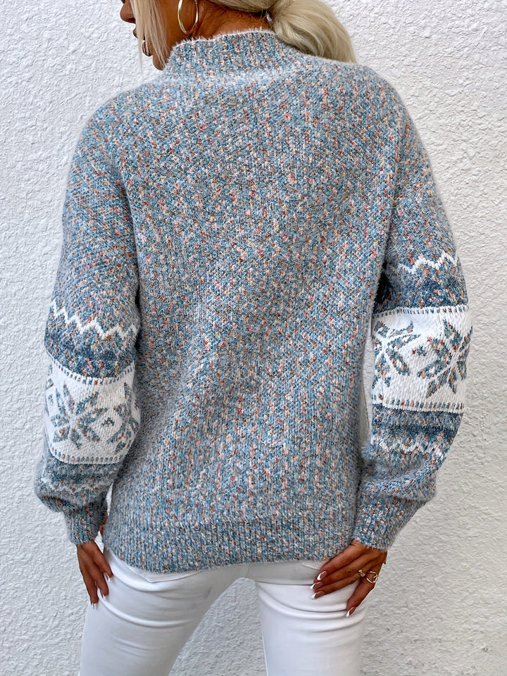 Sabine | Women's Fair Isle Mock Neck Sweater