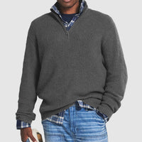 Emmett | Men's Ribbed Quarter-Zip Knit Sweater