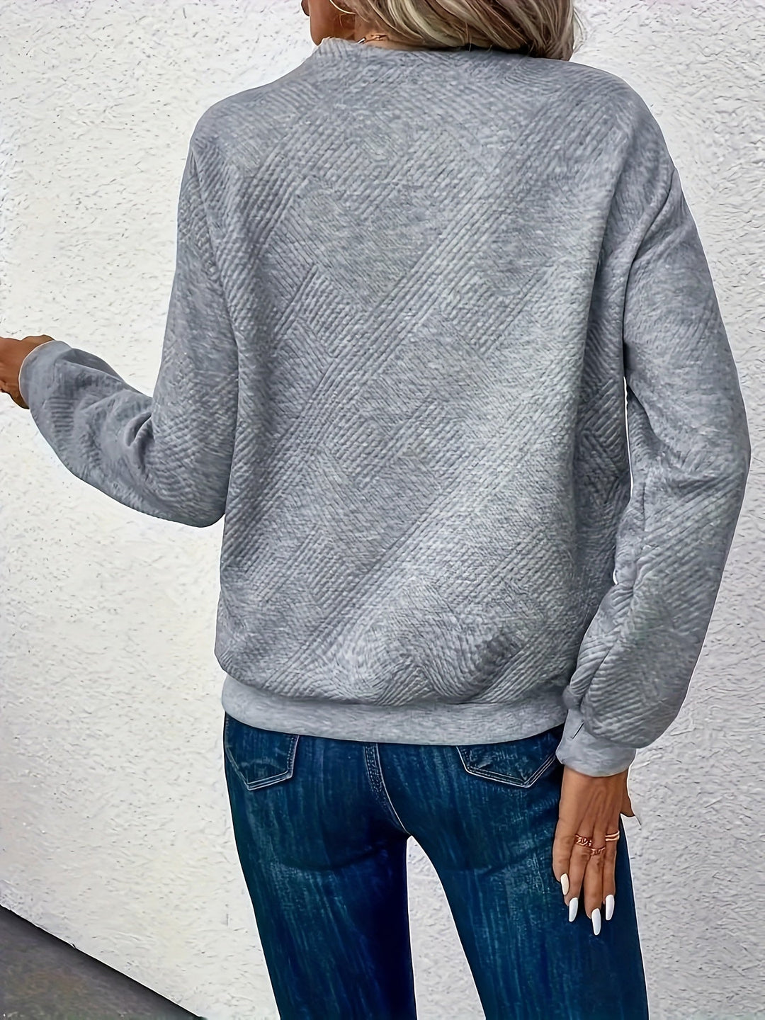 Everly textured pullover sweater, back view