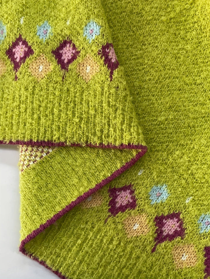 Harriet Fair Isle knit cardigan cuff detail close-up