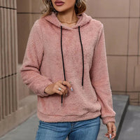 Hazel | Women's Fuzzy Drawstring Hood Pullover