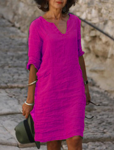 Noelle | Timeless Women's Midi V-Neck Dress