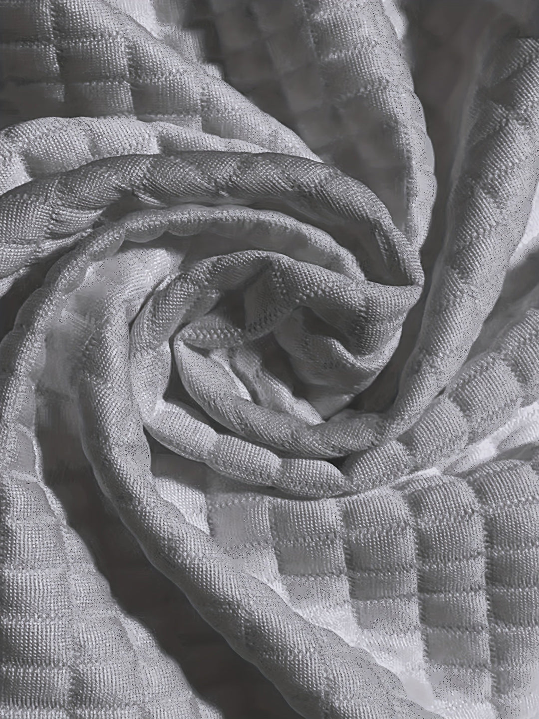 Marguerite grey textured knit fabric close-up