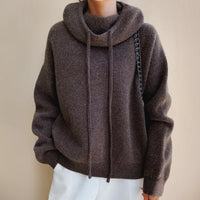 Marlowe | Women's Cowl Neck Drawstring Hooded Sweater