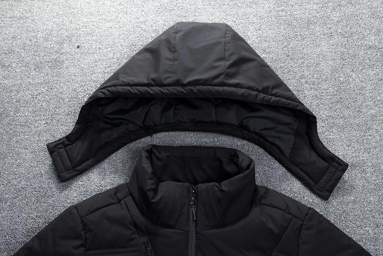 Hudson detachable hood separated from jacket collar