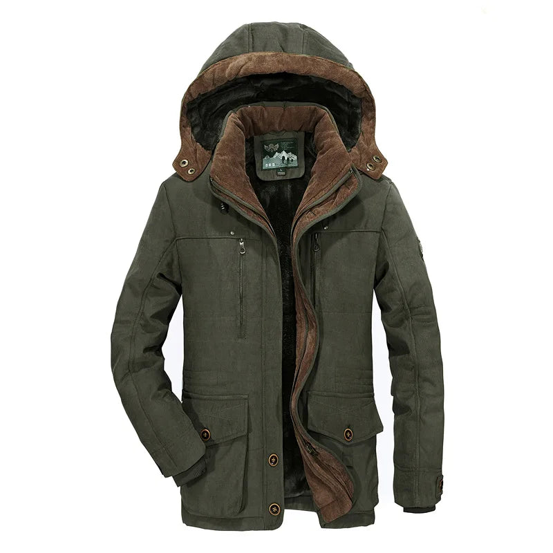 Close-up of Garrison jacket zipper and pocket hardware