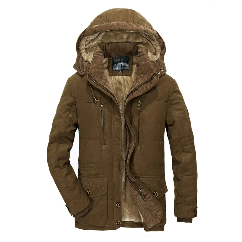 Close-up of Garrison jacket zipper and pocket hardware