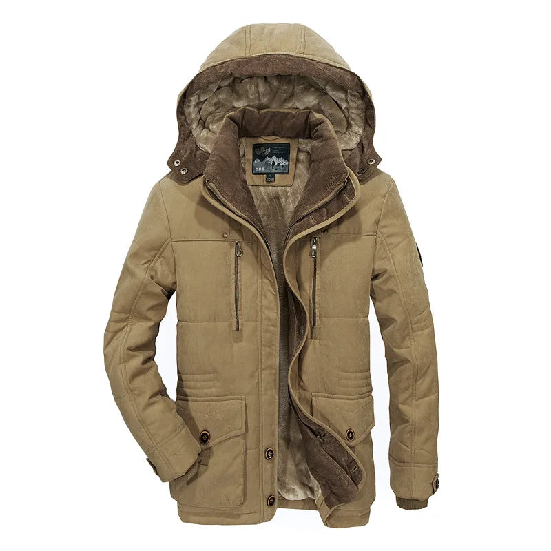 Close-up of Garrison jacket zipper and pocket hardware