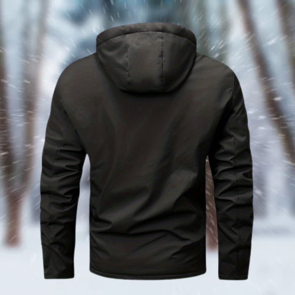 Dashiell hooded winter jacket, back view