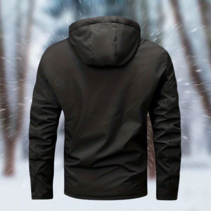 Dashiell hooded winter jacket, back view