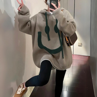 Ophelia | Women's Oversized Smiley Print Hoodie